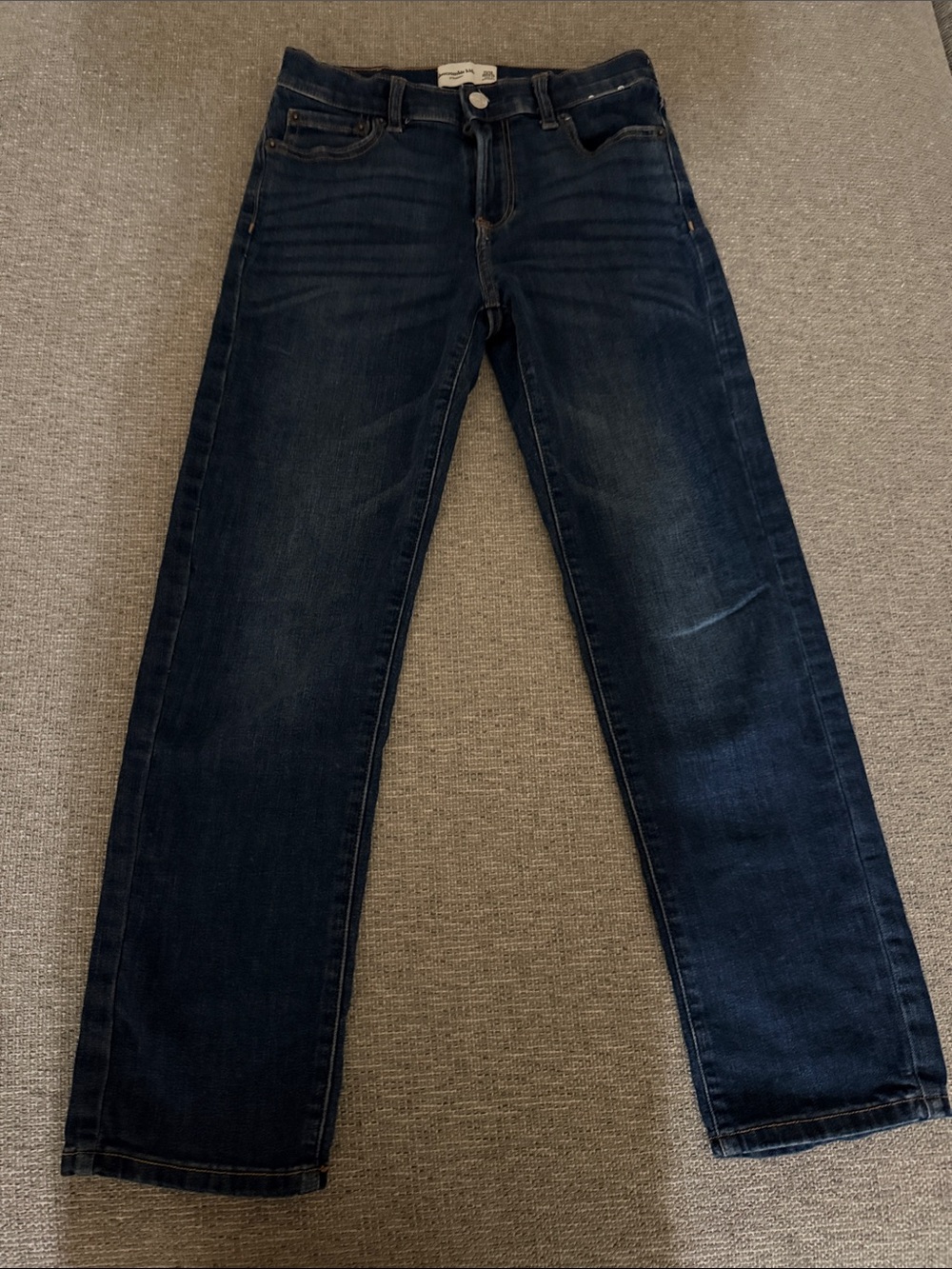 Abercrombie & Fitch Men's Dark Indigo Straight Jeans